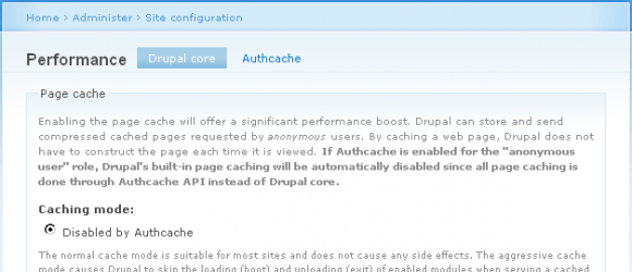 Drupal – Authenticated User Page Caching (Authcache)
