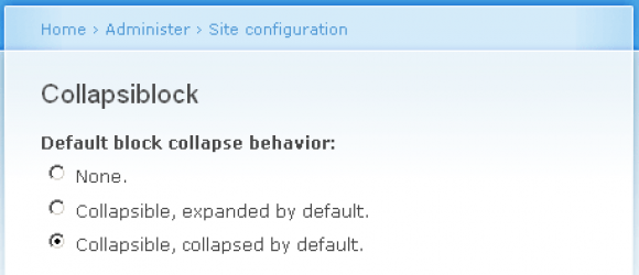 Drupal – Collapsiblock