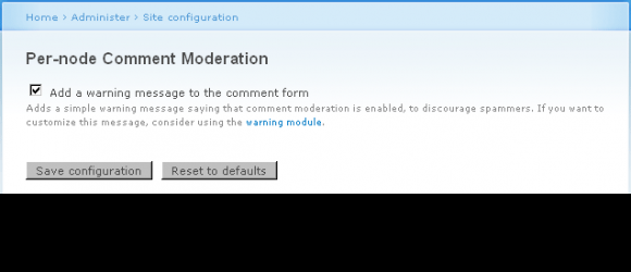Drupal – Per-node Comment Moderation