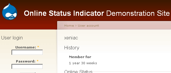 Drupal – Onlinestatus Indicator