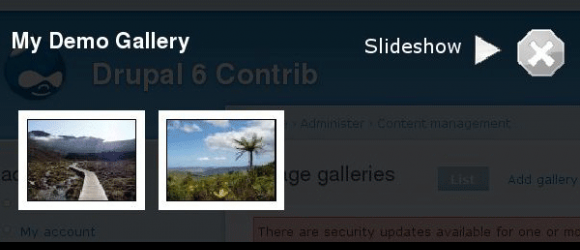 Drupal – Overlay Gallery