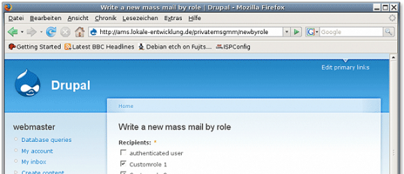 Drupal – Privatemsg Mass Mailer