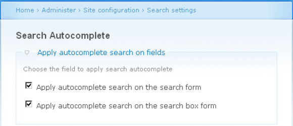 Drupal – Search autocomplete