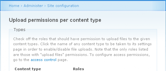 Drupal – Upload Permissions Per Content Type